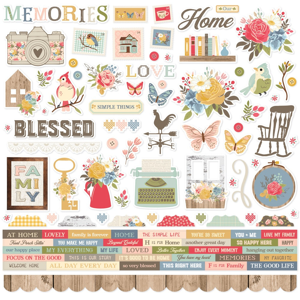 Simple Stories Front Porch Cardstock Stickers