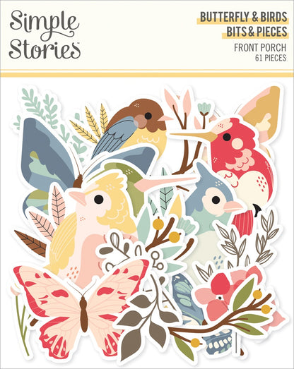 Simple Stories Front Porch Bits & Pieces-Birds & Butterflies