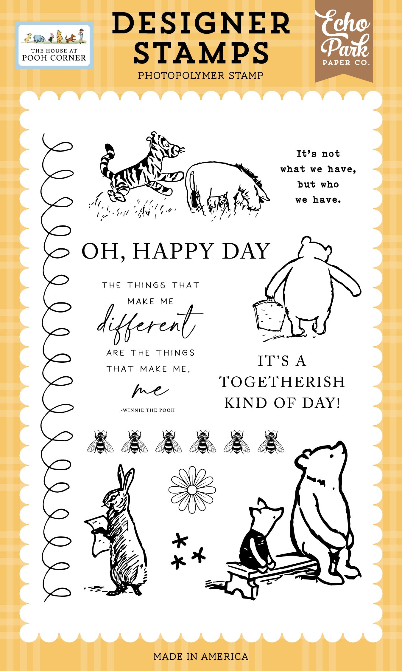 Echo Park The House At Pooh Corner Stamp Set-Who We Have