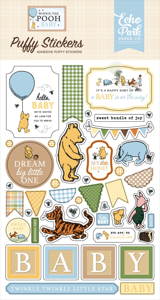 Echo Park Winnie The Pooh Baby Puffy Stickers