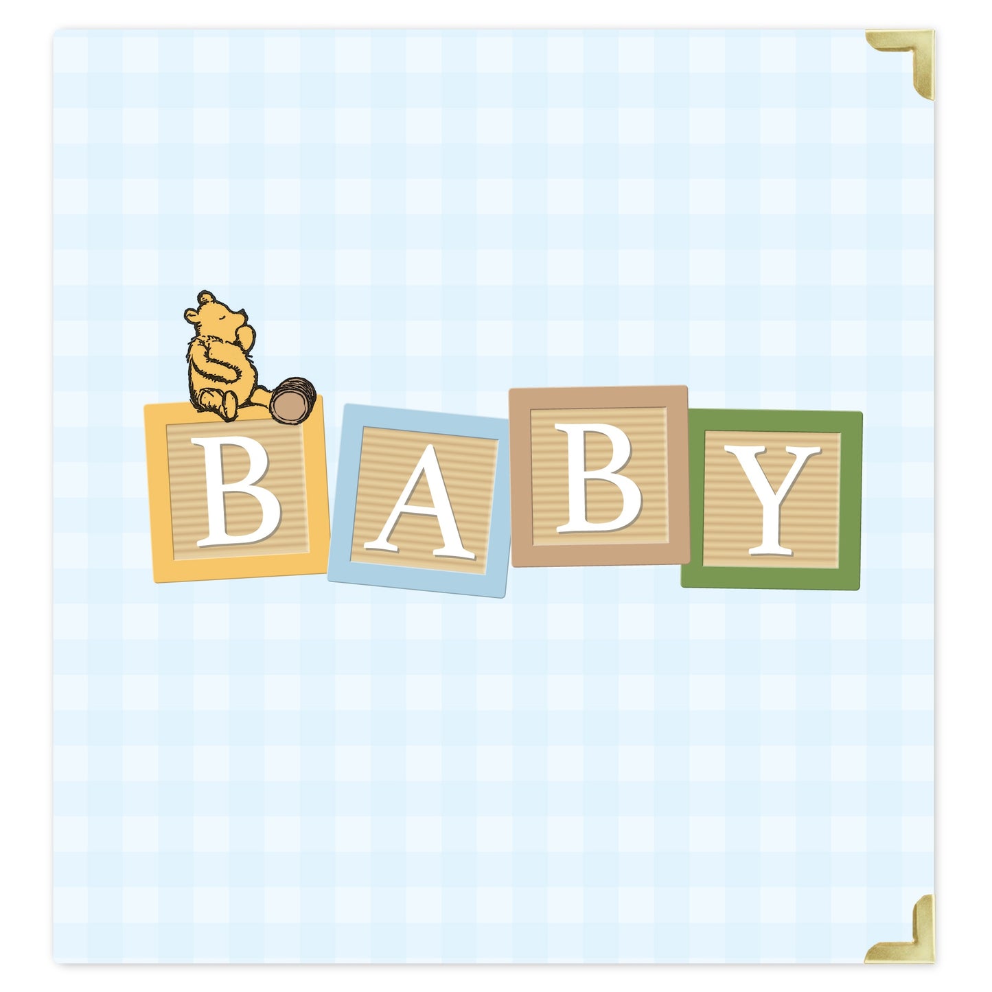 Echo Park Winnie The Pooh Baby Album 6"X8"-Baby Blocks Blue