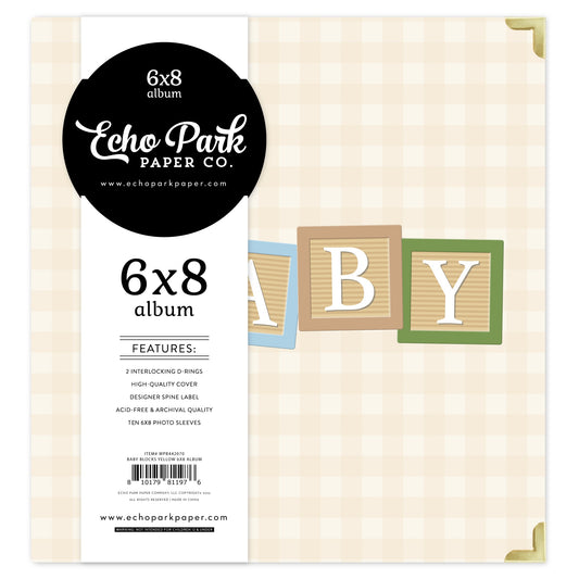 Echo Park Winnie The Pooh Baby Album 6"X8"-Baby Blocks Yellow