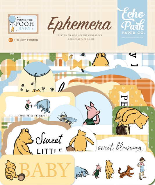 Echo Park Winnie The Pooh Baby Ephemera-Icons