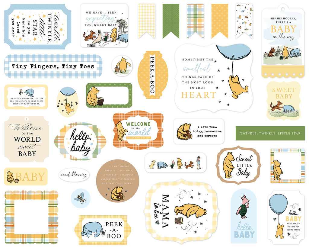 Echo Park Winnie The Pooh Baby Ephemera-Icons