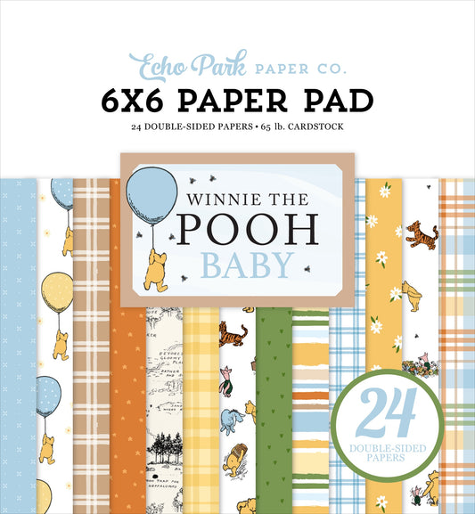 Echo Park Winnie The Pooh Baby Double-Sided Paper Pad 6"X6"