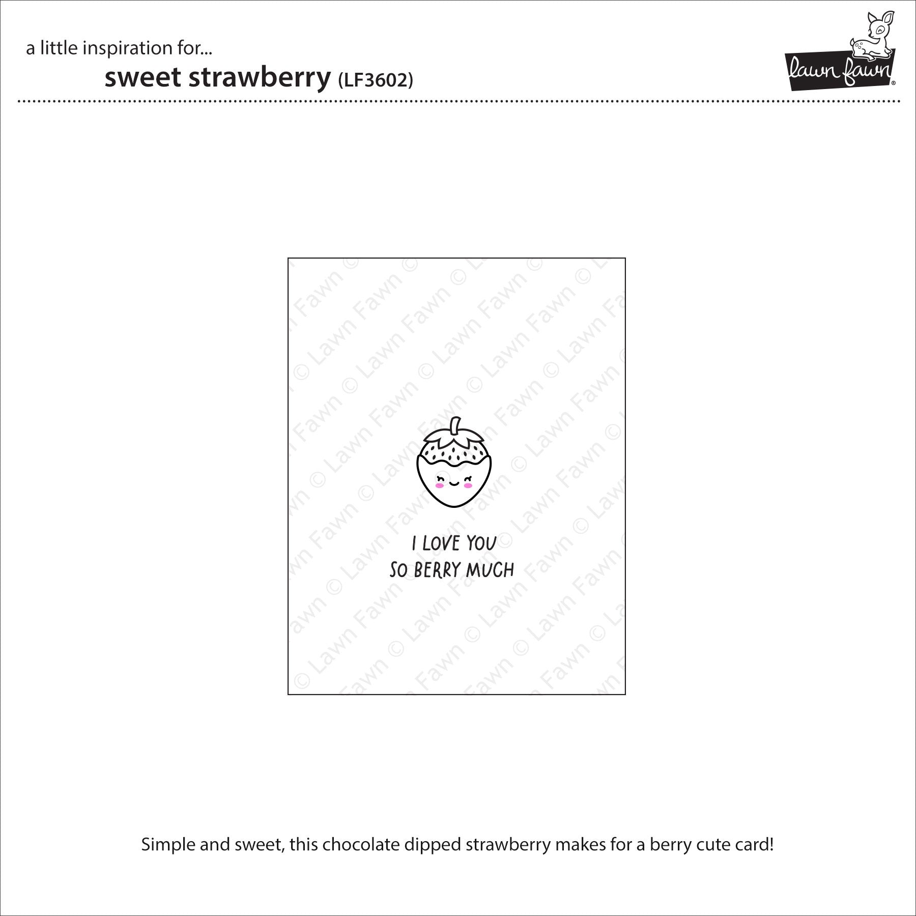 Lawn Fawn Clear Stamps 3"X2" -Sweet Strawberry