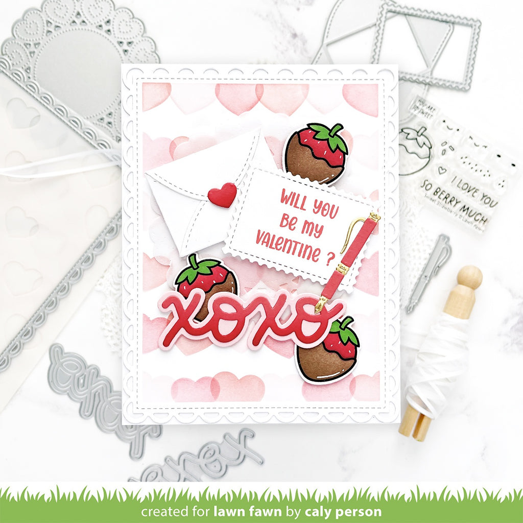 Lawn Fawn Clear Stamps 3"X2" -Sweet Strawberry