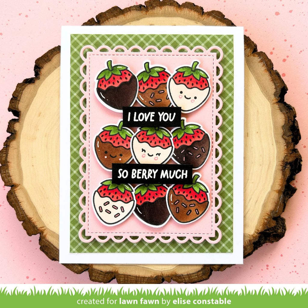Lawn Fawn Clear Stamps 3"X2" -Sweet Strawberry