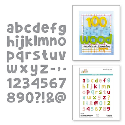 Spellbinders Etched Dies Say Cheese Classic Pooh Collection -Pooh's Alphabet, Numbers & More