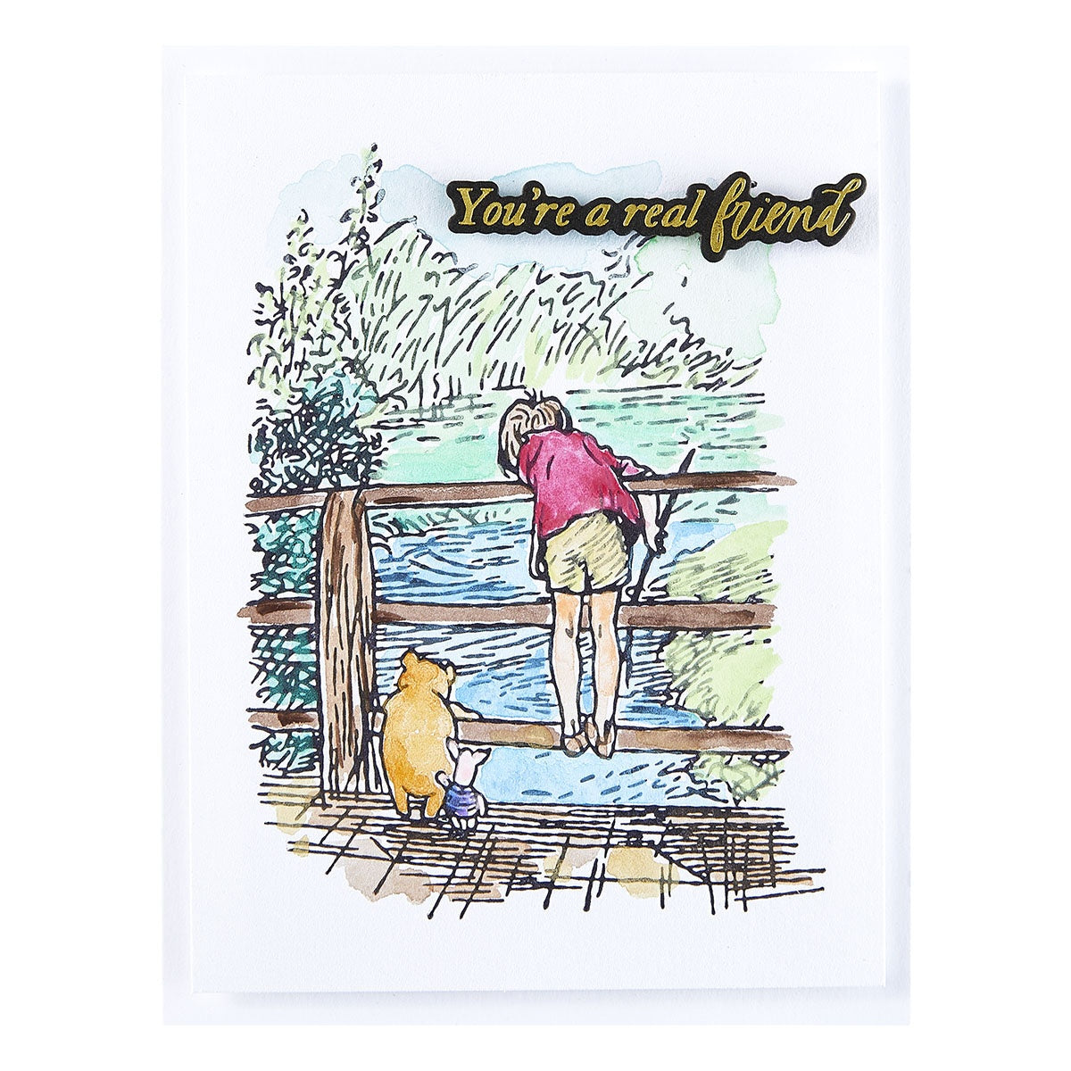 Spellbinder BetterPress Plate & Die Say Cheese Classic Pooh -Friendly Moments