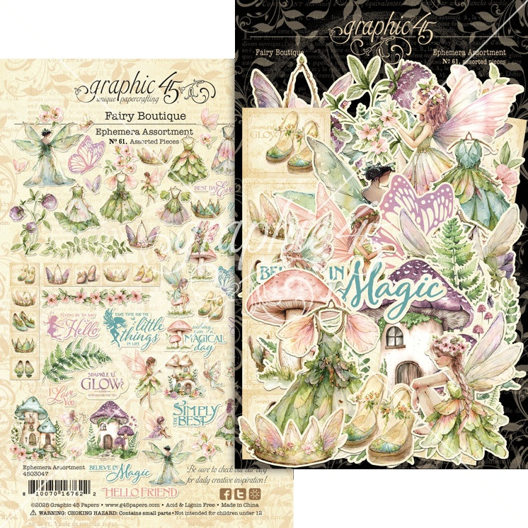 Graphic 45 Fairy Boutique Ephemera Set