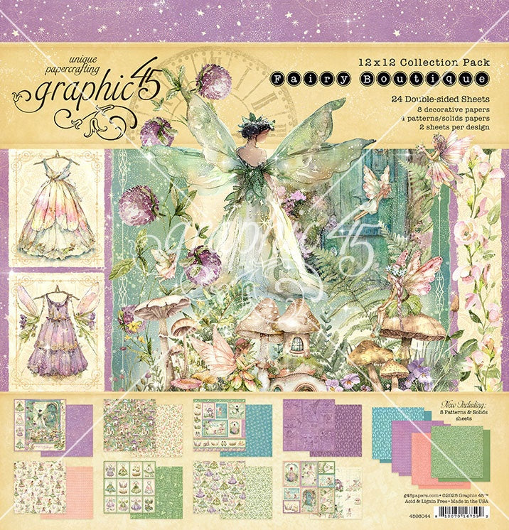Graphic 45 Fairy Boutique Collection Pack 12"X12"
