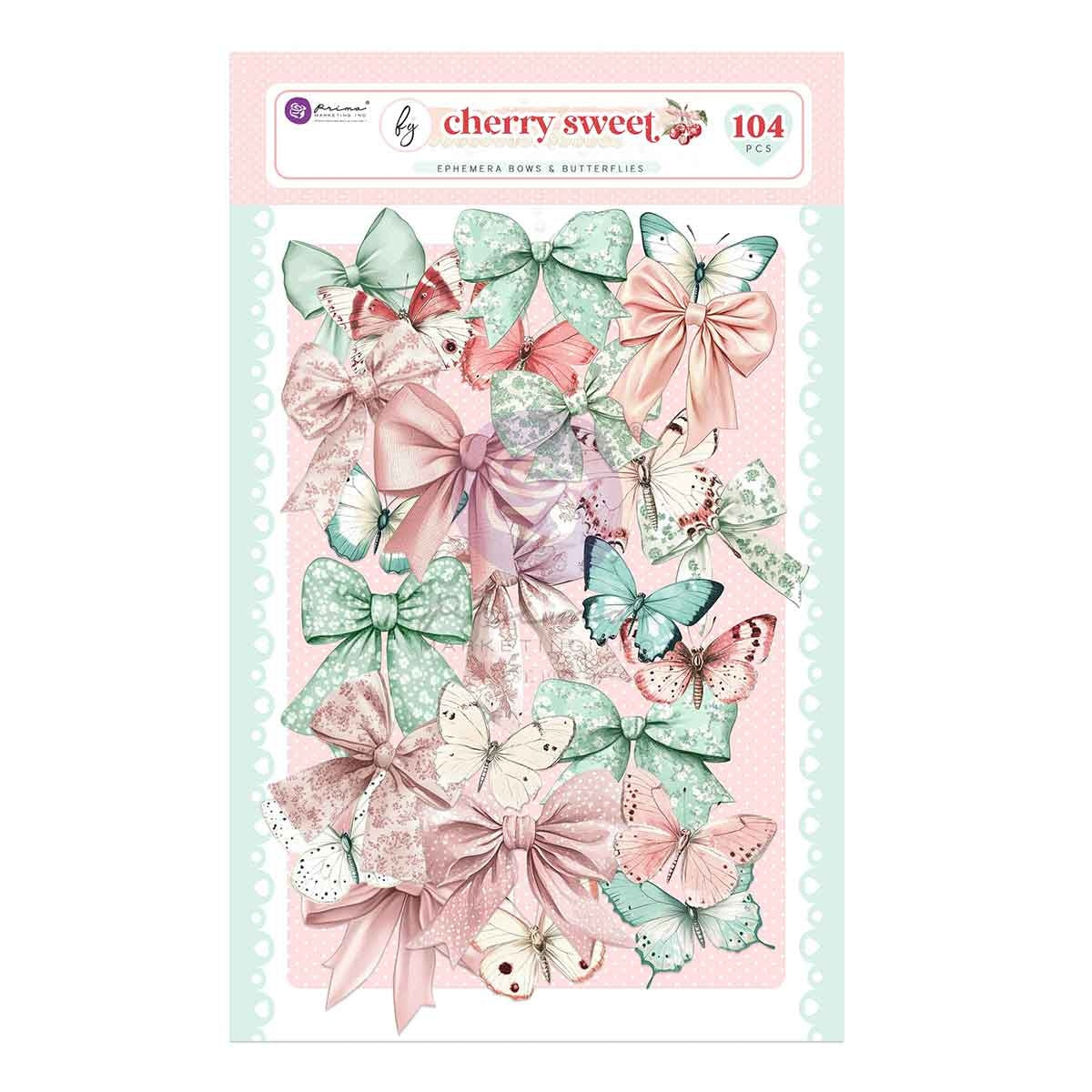 Prima Marketing Cherry Sweet By Frank Garcia Ephemera -Bows & Butterflies