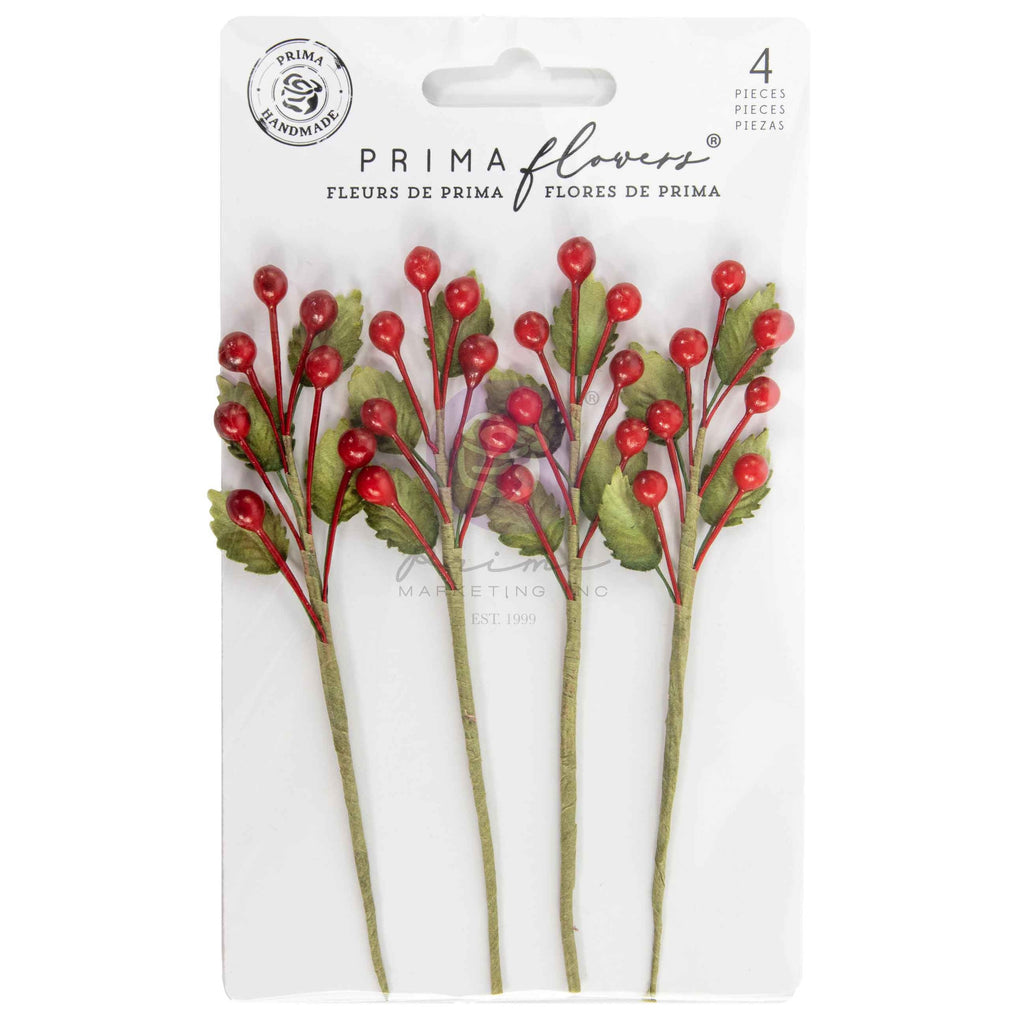 Twinkle & Treats Paper Flowers -Christmas Berries