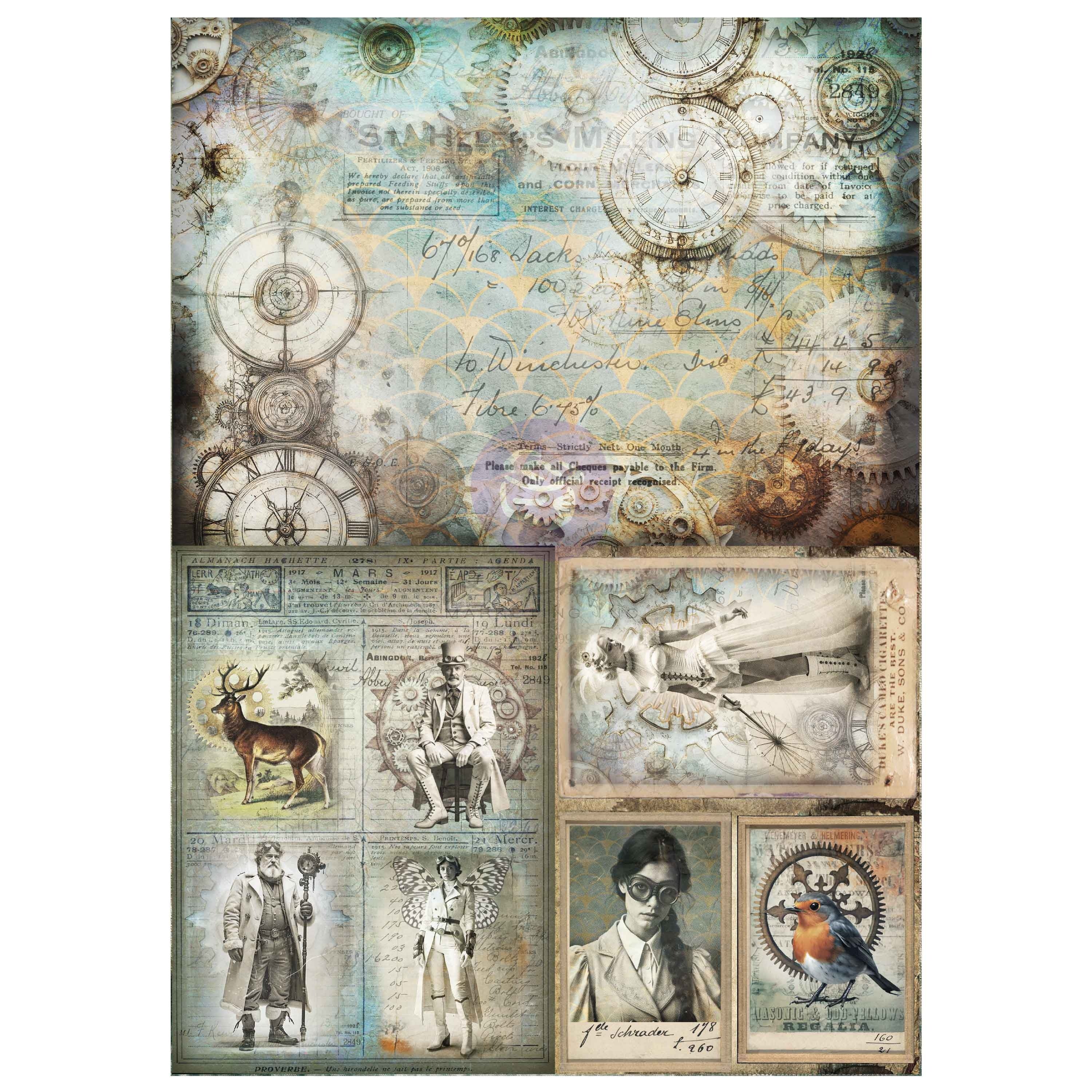 Finnabair A3 Decoupage-Steam and Frost