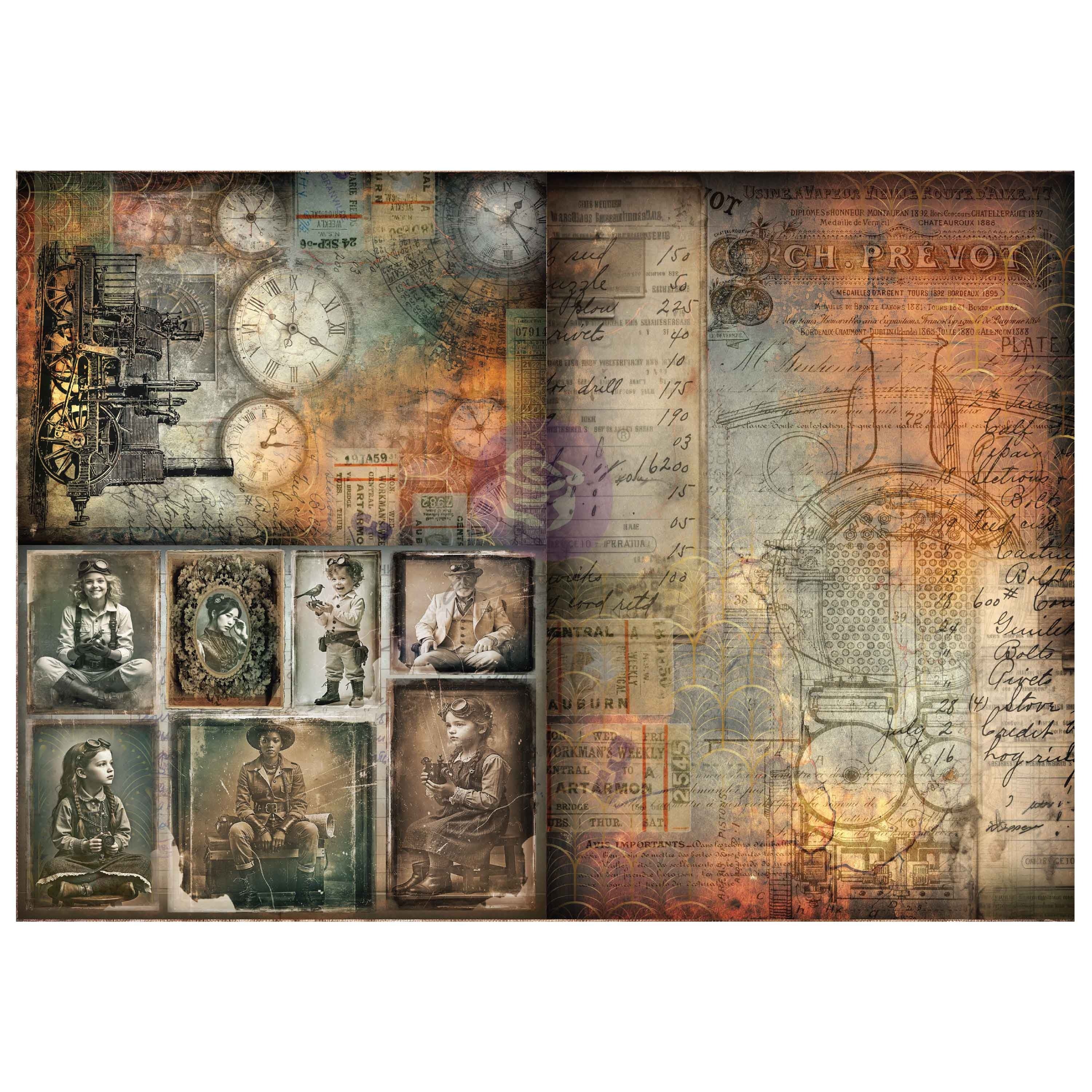 Finnabair A3 Decoupage-Time Travellers
