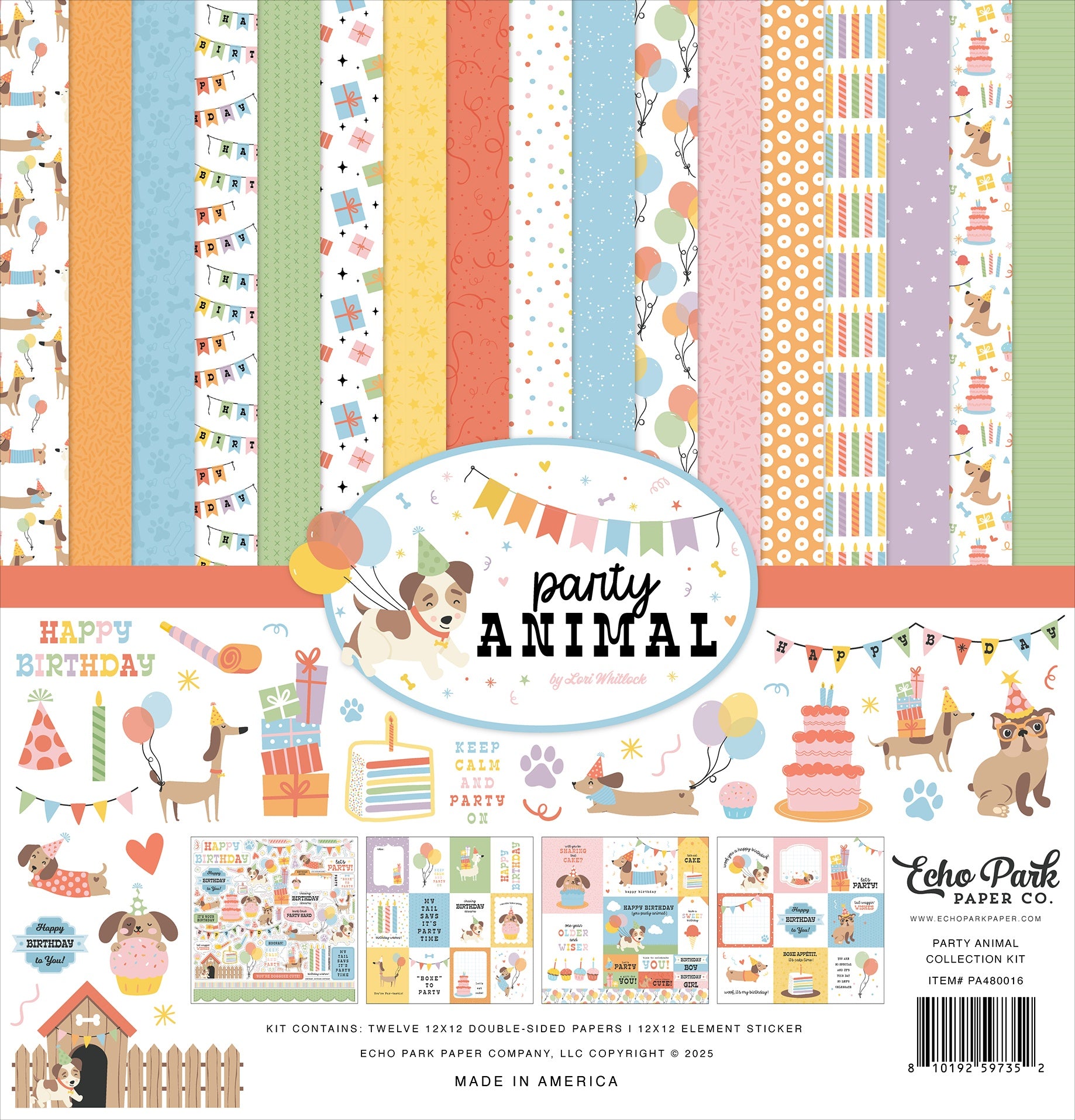 Echo Park Party Animal Collection Kit 12"X12"