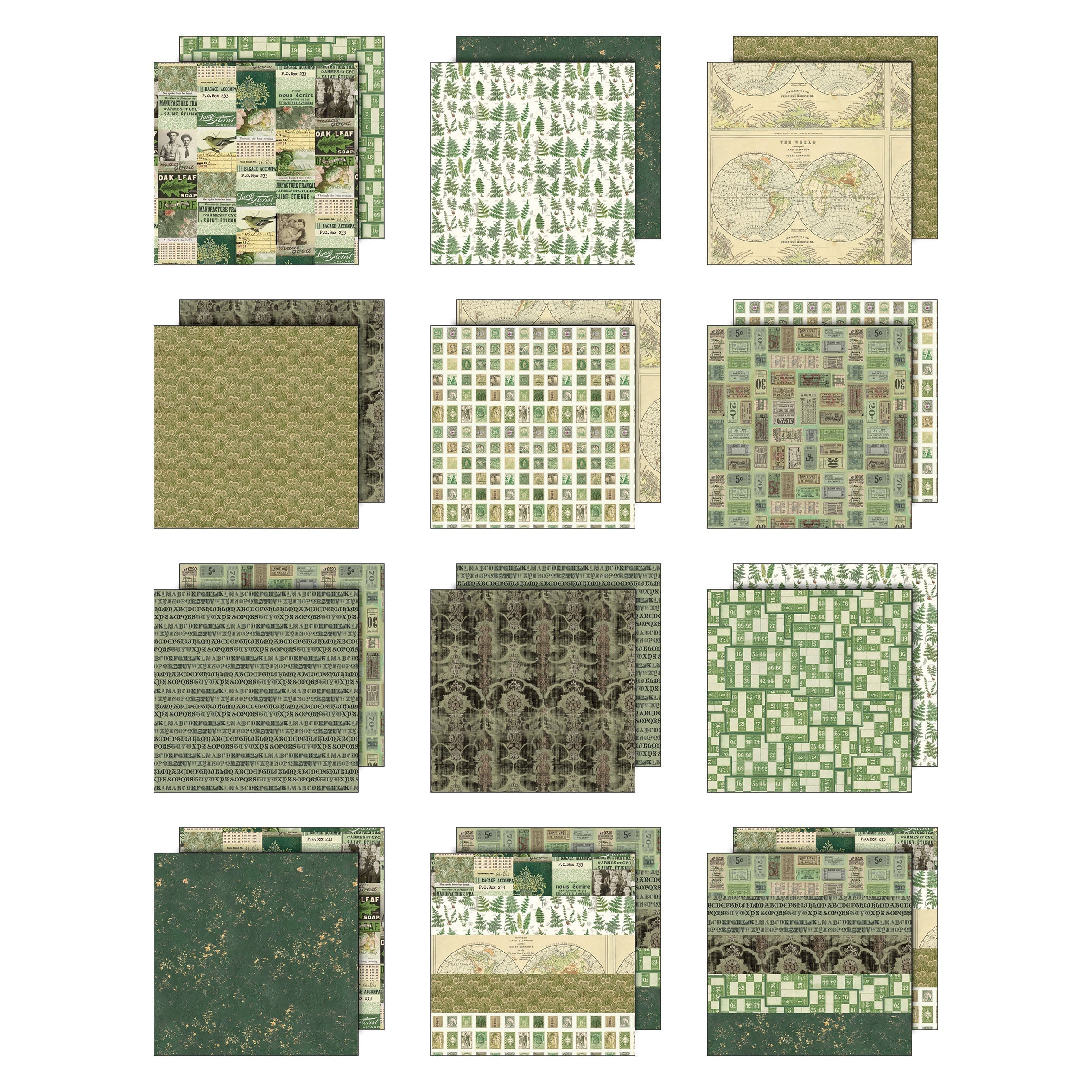 Palette Collection Green Paper Pad 12x12