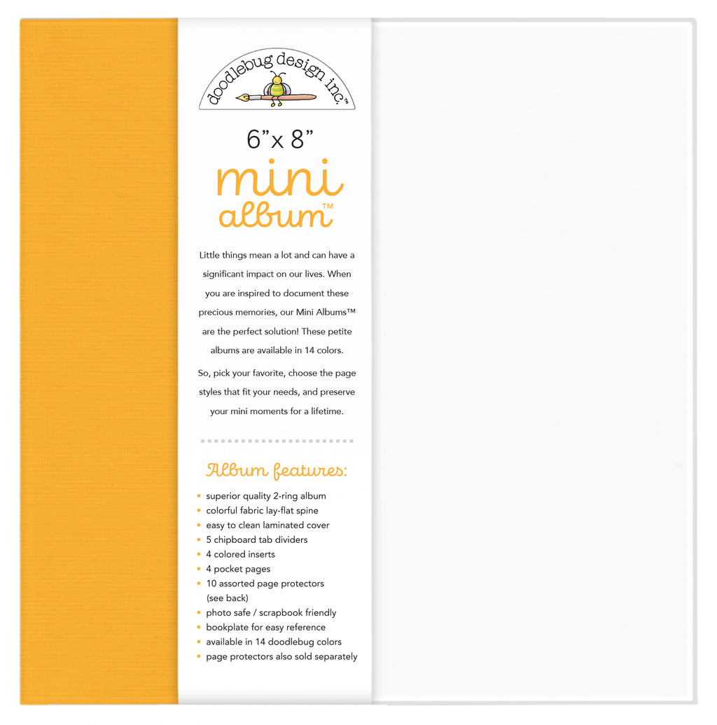 Doodlebug Mini Album 6x8 - Tangerine