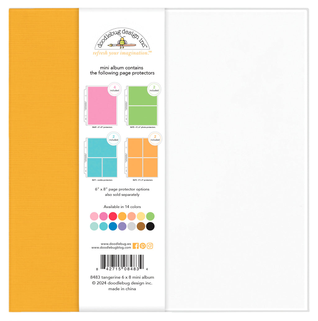 Doodlebug Mini Album 6x8 - Tangerine