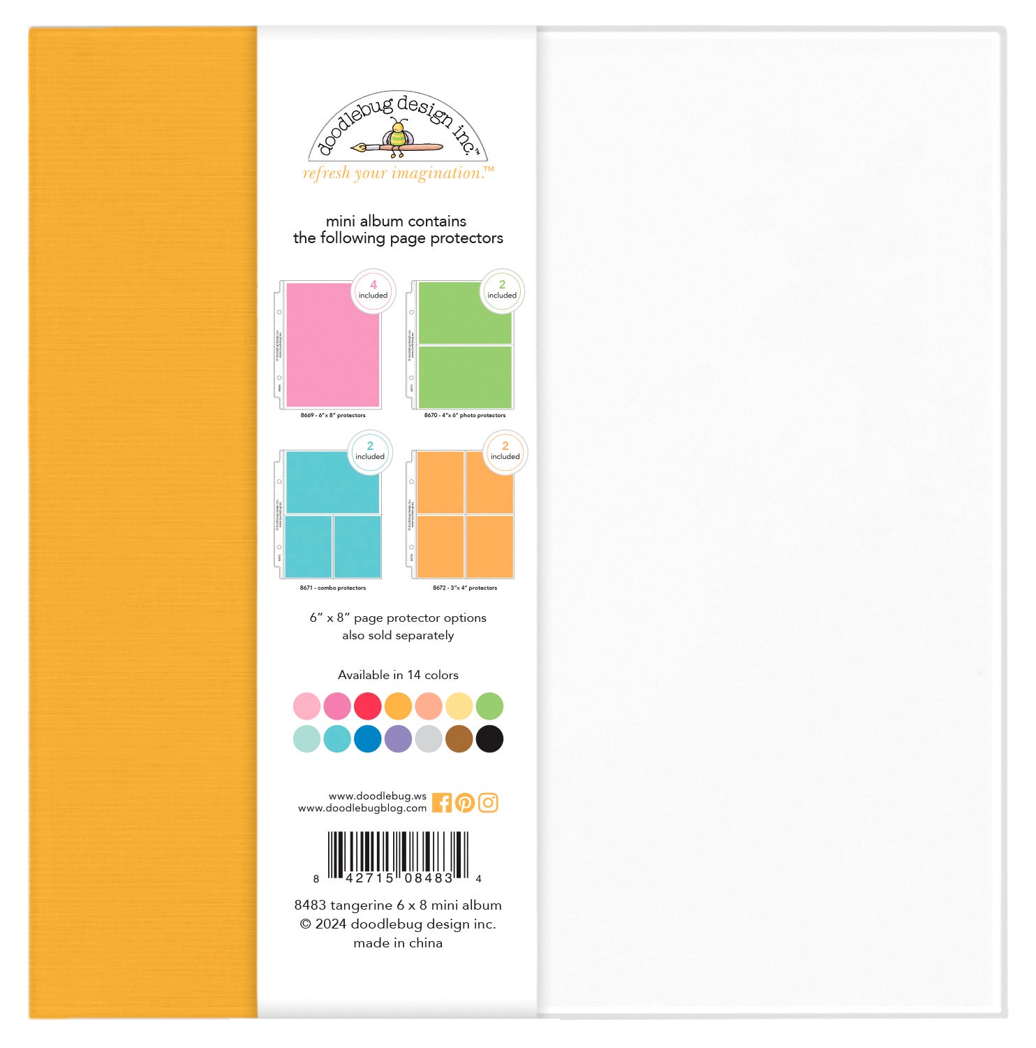 Doodlebug Mini Album 6x8 - Tangerine