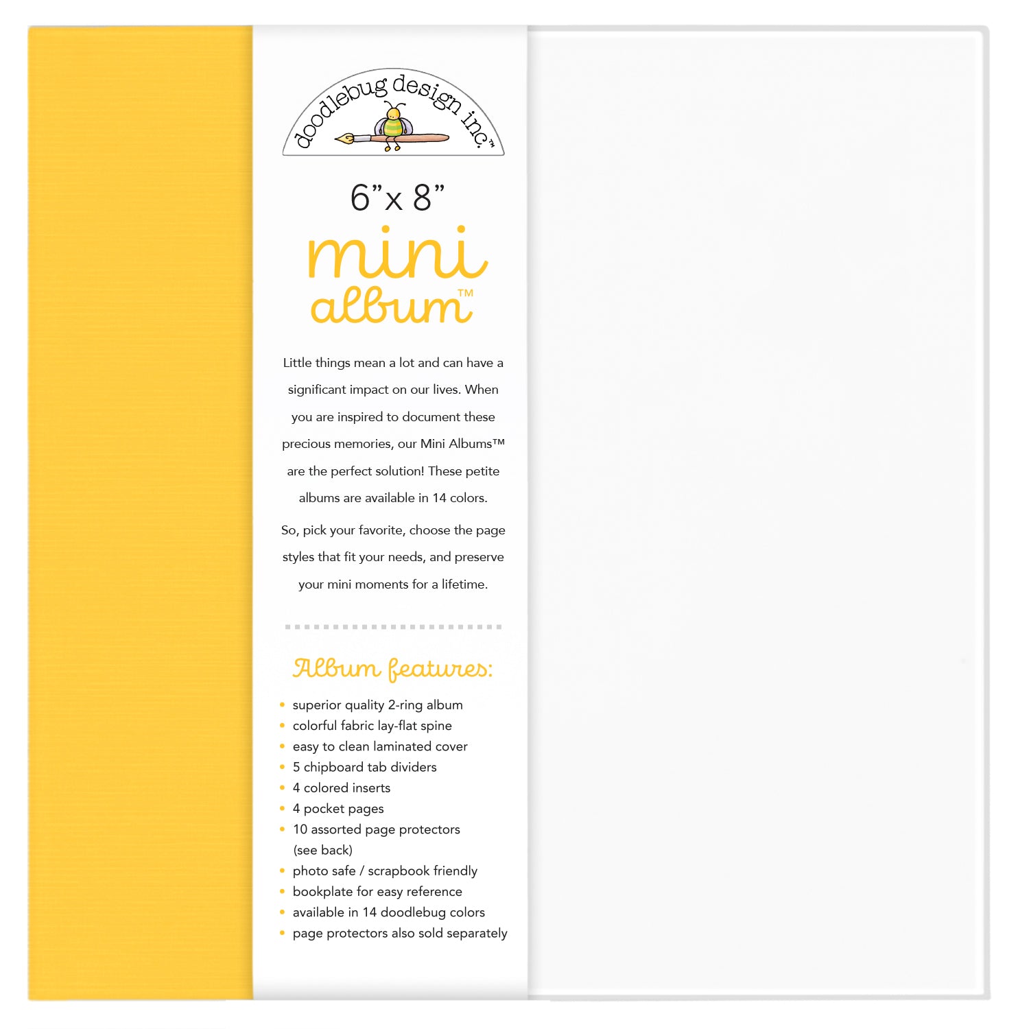Doodlebug Mini Album 6x8 - Bumblebee