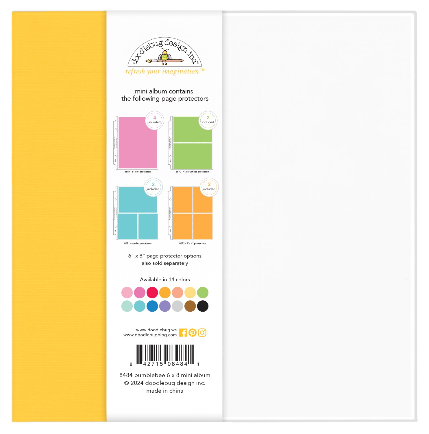 Doodlebug Mini Album 6x8 - Bumblebee