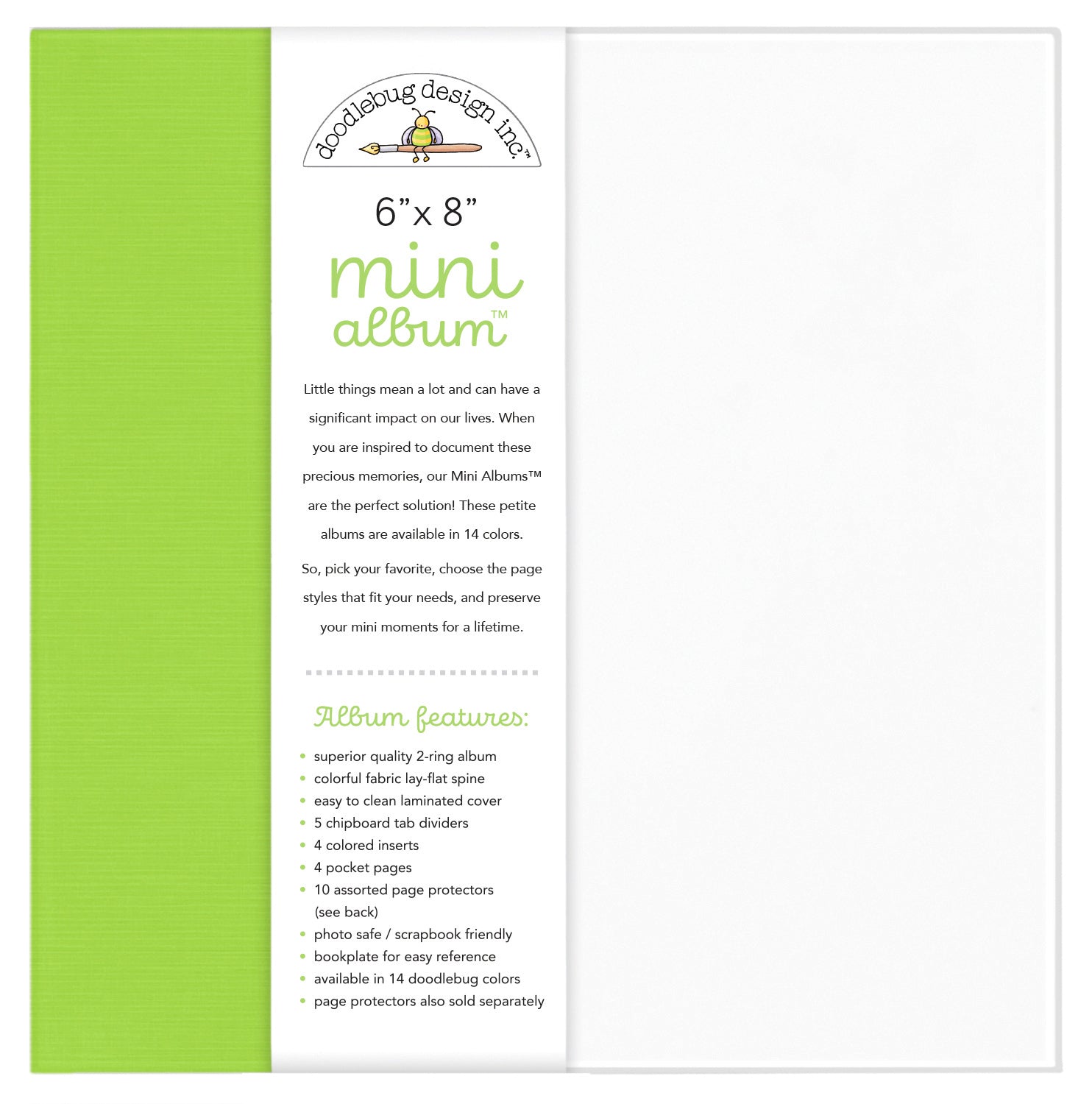 Doodlebug Mini Album 6x8 - Limeade