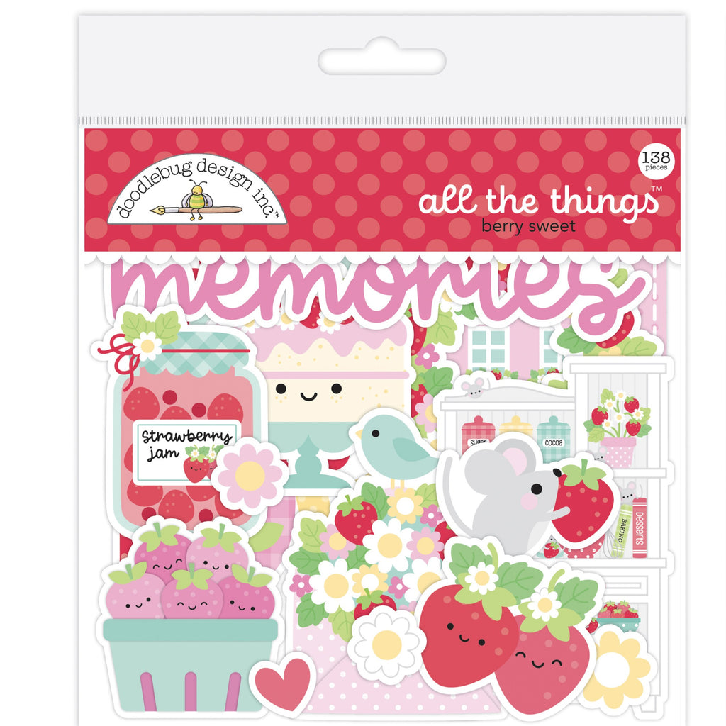 Doodlebug Berry Sweet Odds & Ends All The Things Die Cuts