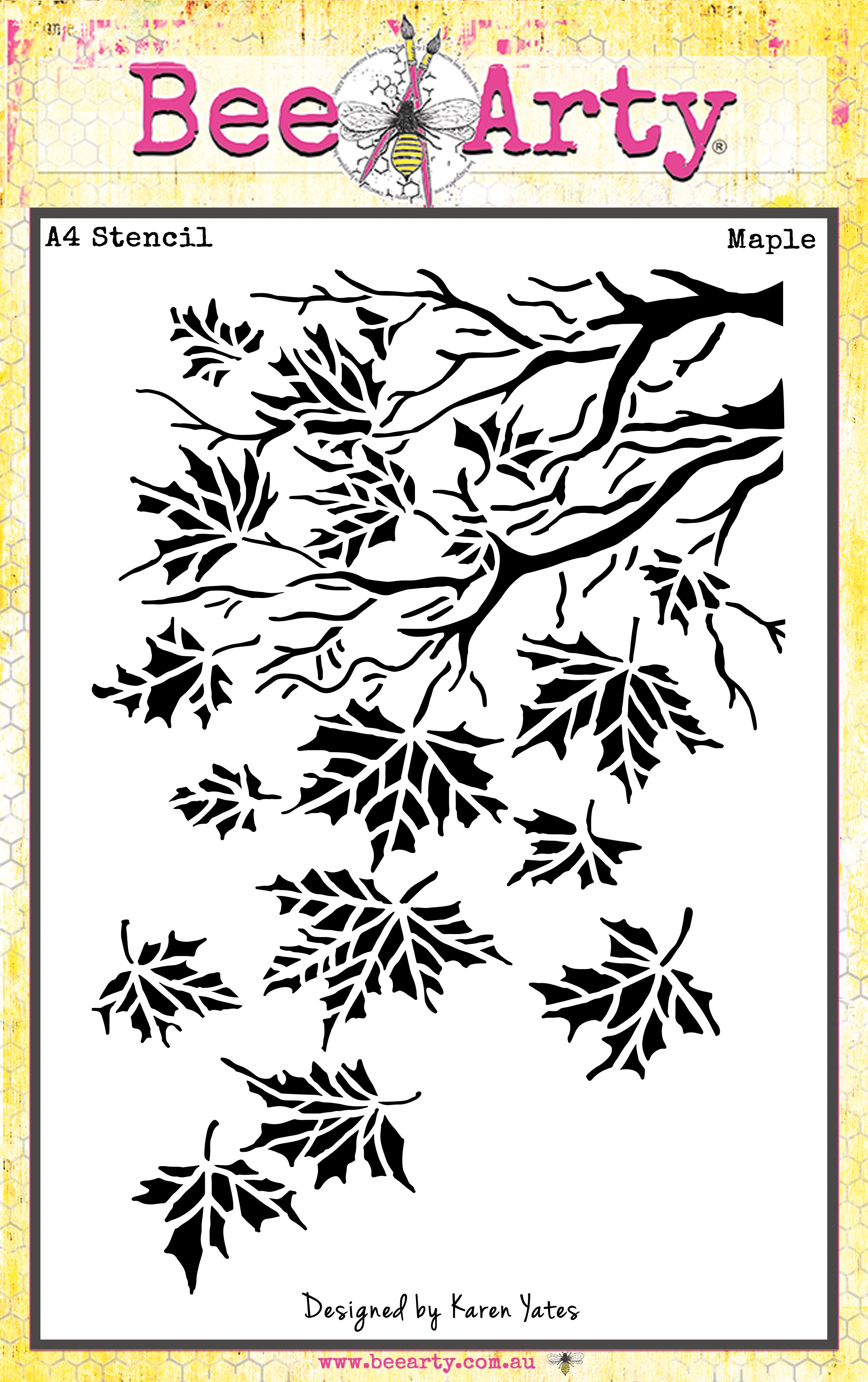 Autumn Whispers - A4 Stencil - Maple