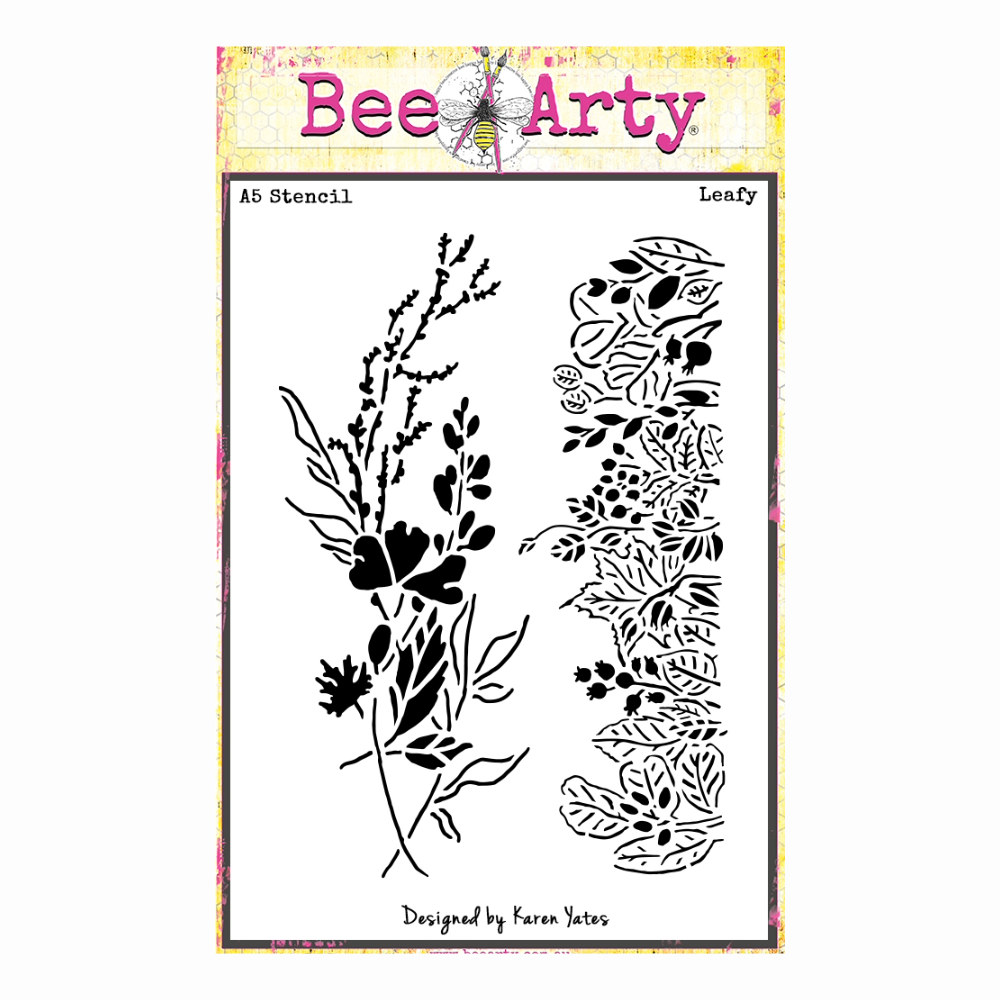 Autumn Whispers - A5 Stencil - Leafy