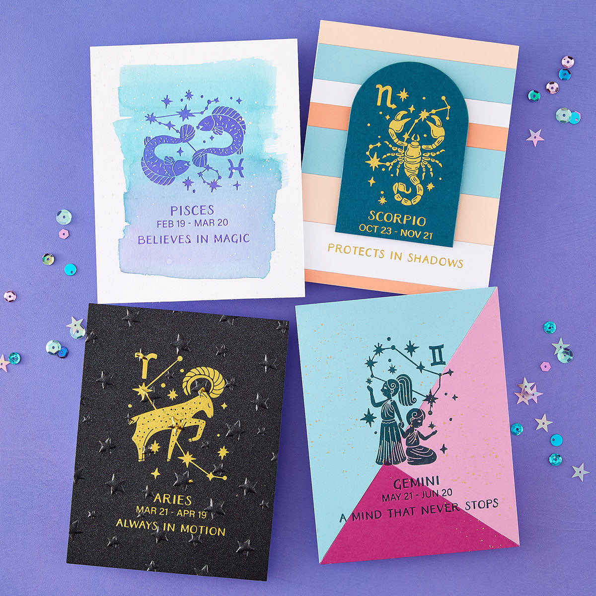 Block Print Zodiacs Registration Press + Foil Bundle