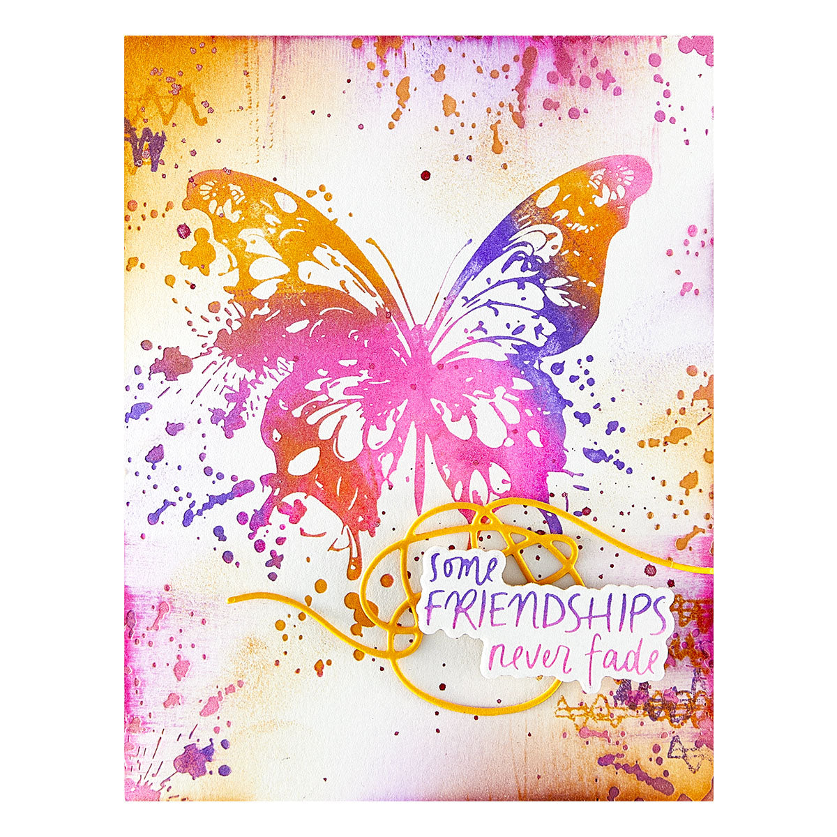 Spellbinders Beautifully Imperfect Butterfly Splatter BetterPress Plate & Die