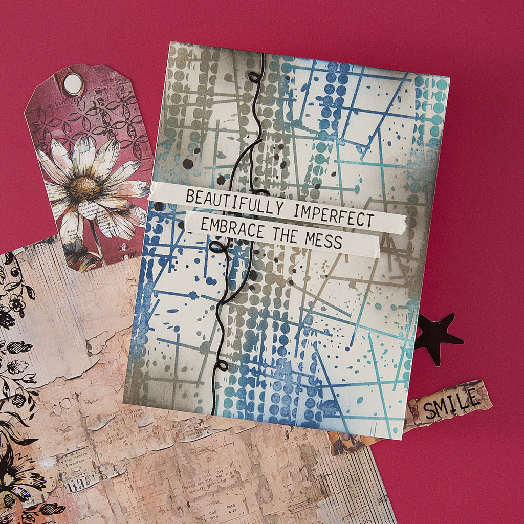 Spellbinders Beautifully Imperfect Grungy Background Press Plates