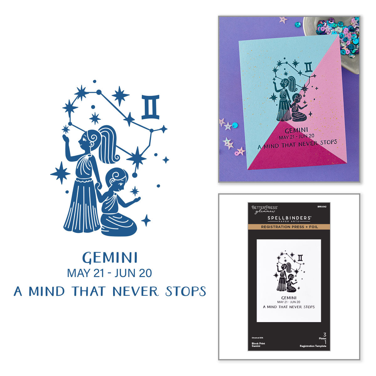 Block Print Zodiacs Registration Press + Foil Bundle
