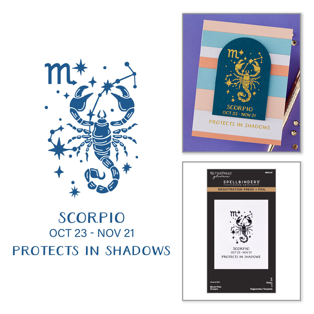 Block Print Zodiacs Registration Press + Foil Bundle