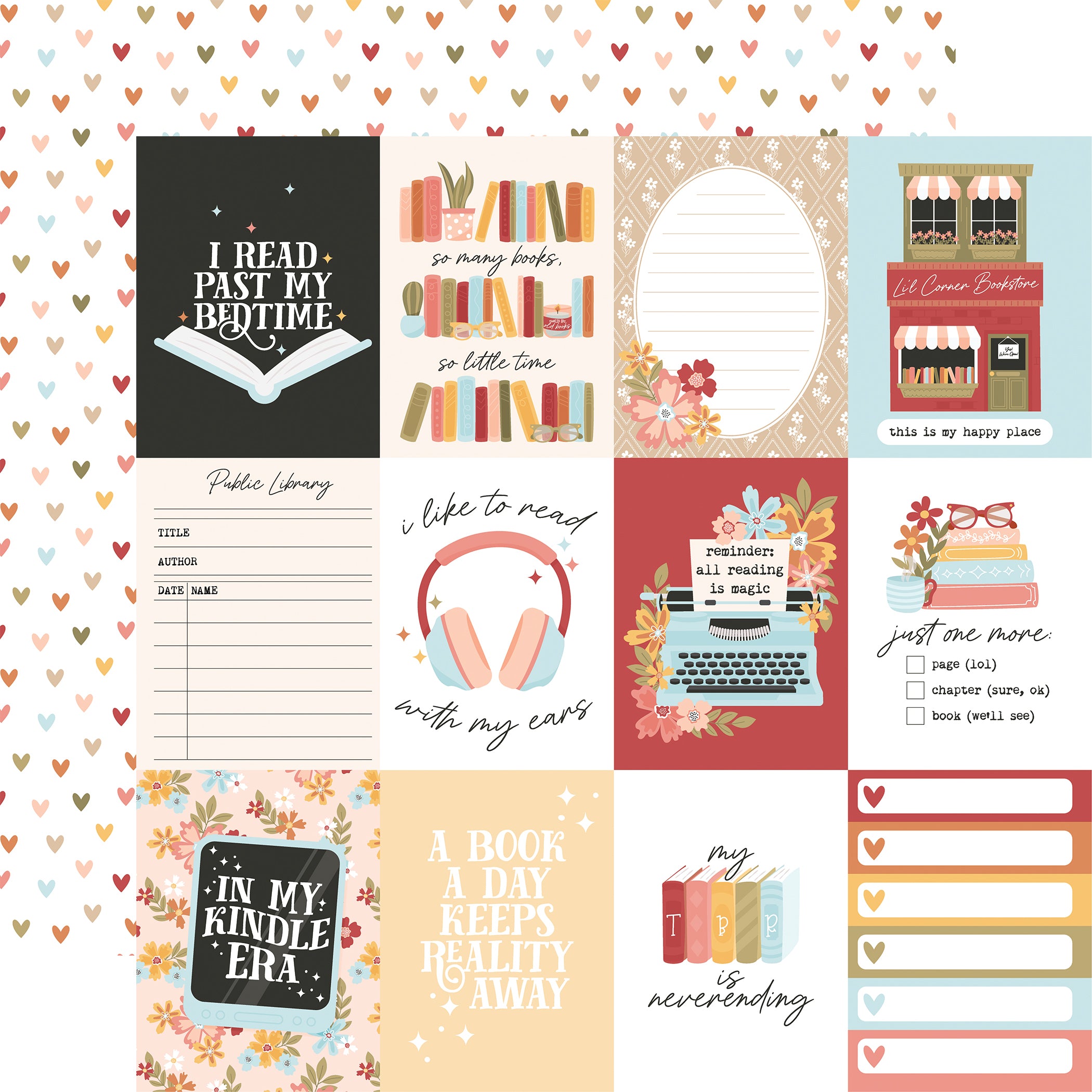 Echo Park Bookish Collection Kit 12"X12"