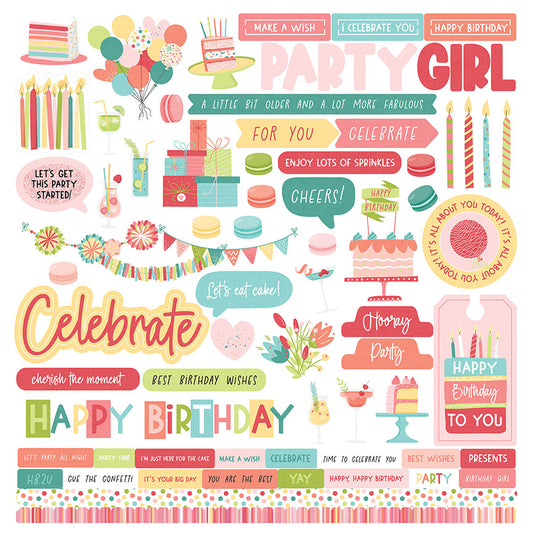 PhotoPlay Birthday Sparkle Stickers
