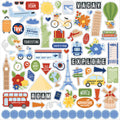 Born to Travel Cardstock Stickers 12"X12"