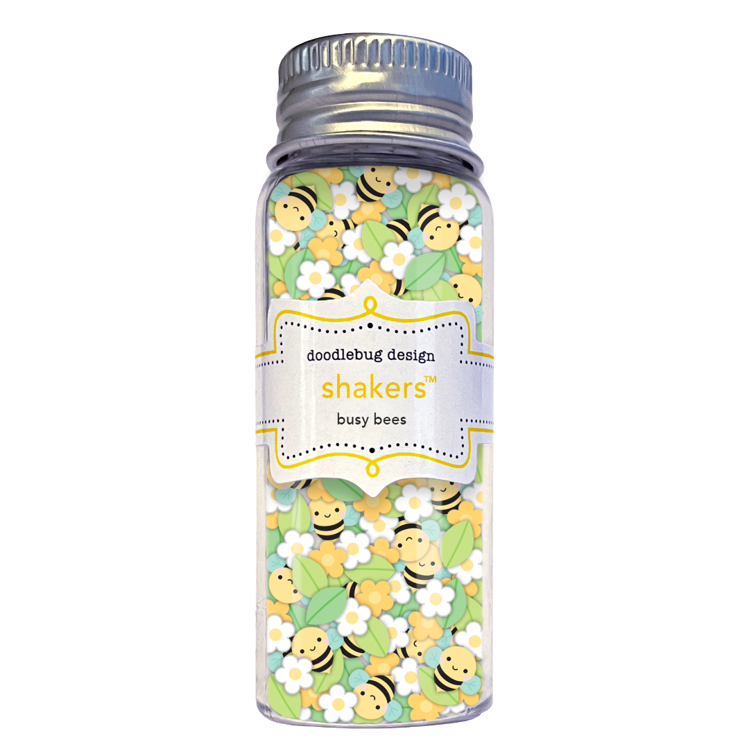 Doodlebug Bee Happy Shakers-Busy Bees