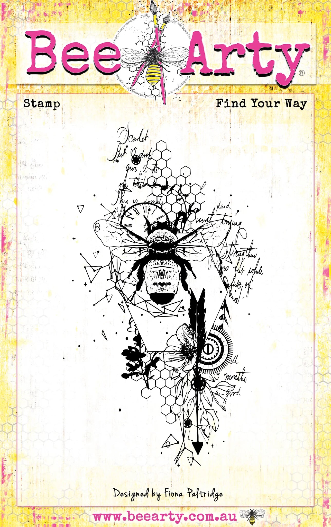 Bee Arty Find Your Way Stamp