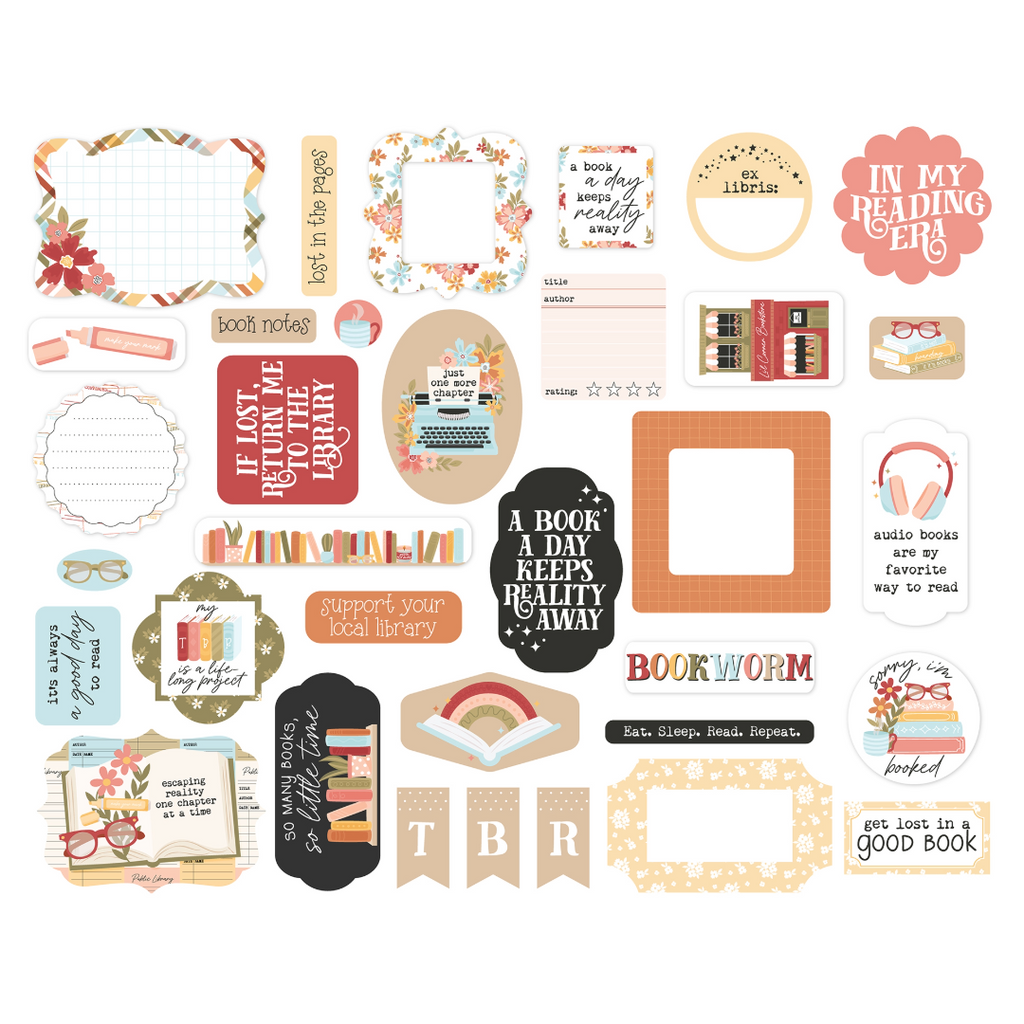 Echo Park Bookish Ephemera-Icons