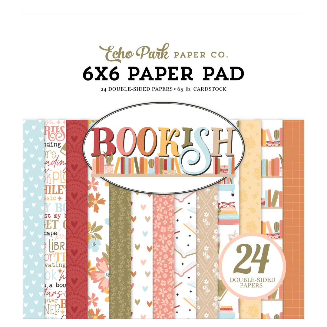 Echo Park Bookish Double-Sided Paper Pad 6"X6"