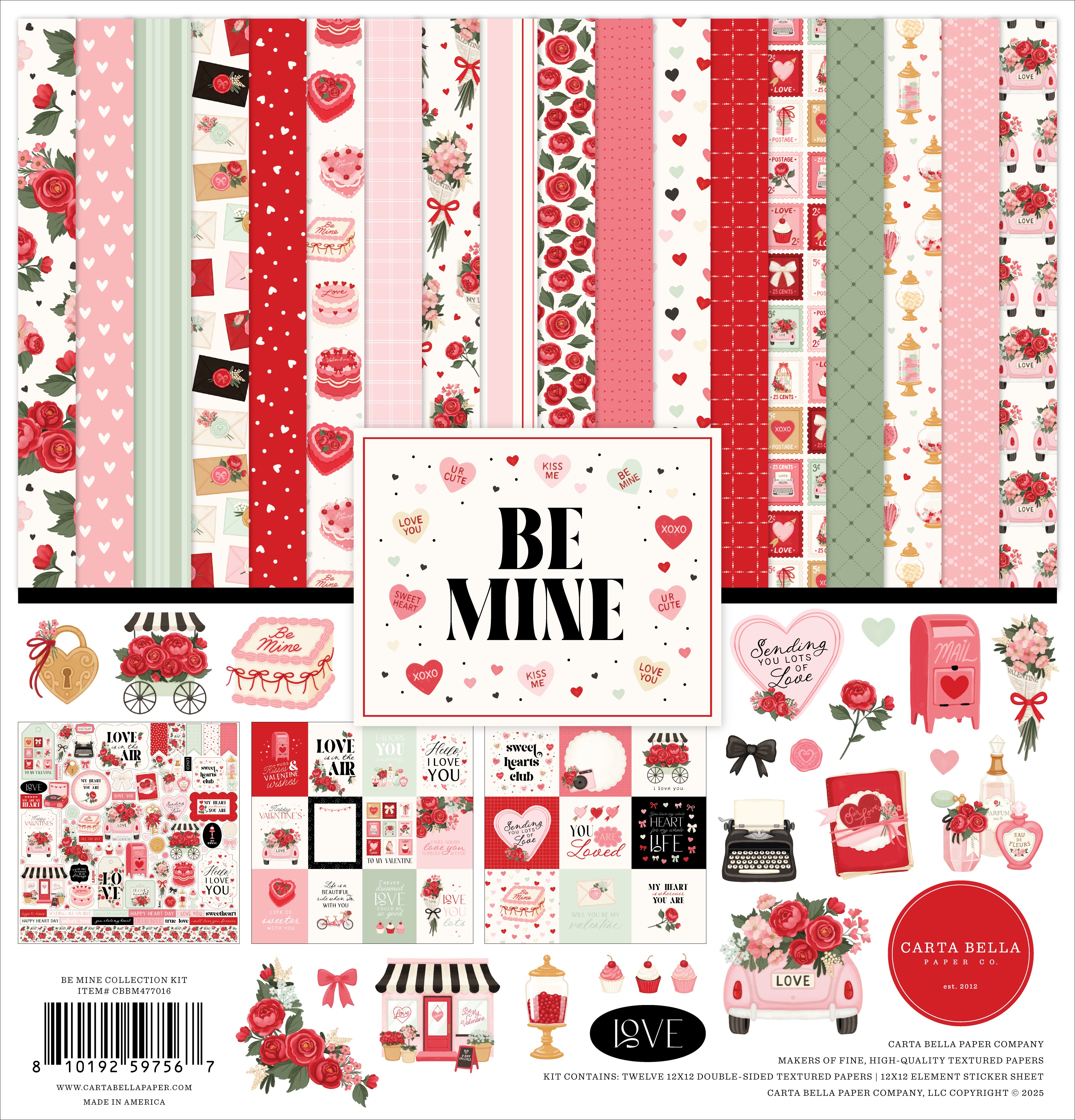 Carta Bella Be Mine Collection Kit 12"X12"
