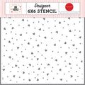Carta Bella Be Mine Stencil 6"X6"-Polka Dot Love