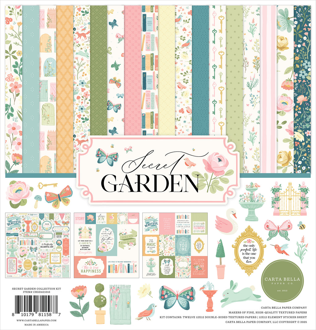 Carta Bella Secret Garden Collection Kit 12"X12"