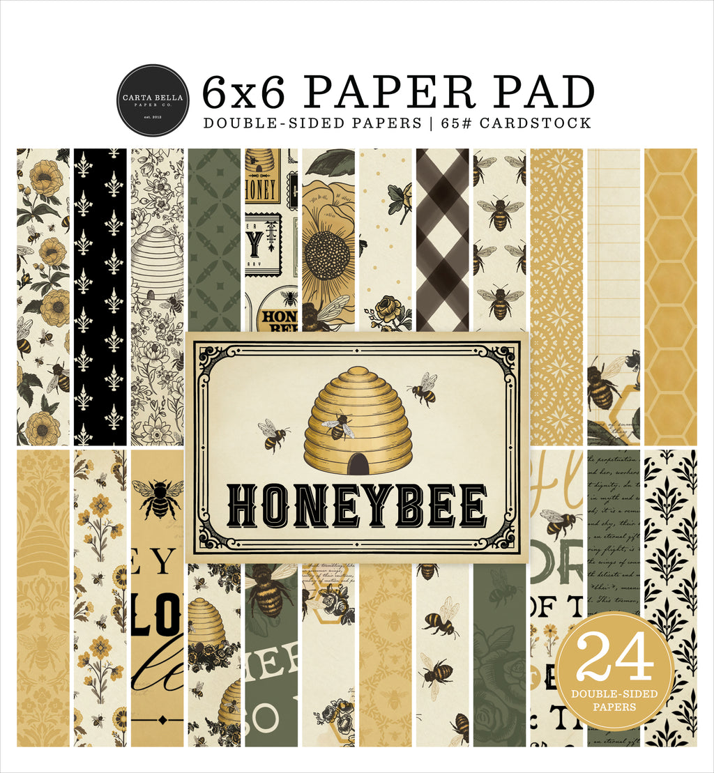 Carta Bella Honey Bee Double-Sided Paper Pad 6"X6"