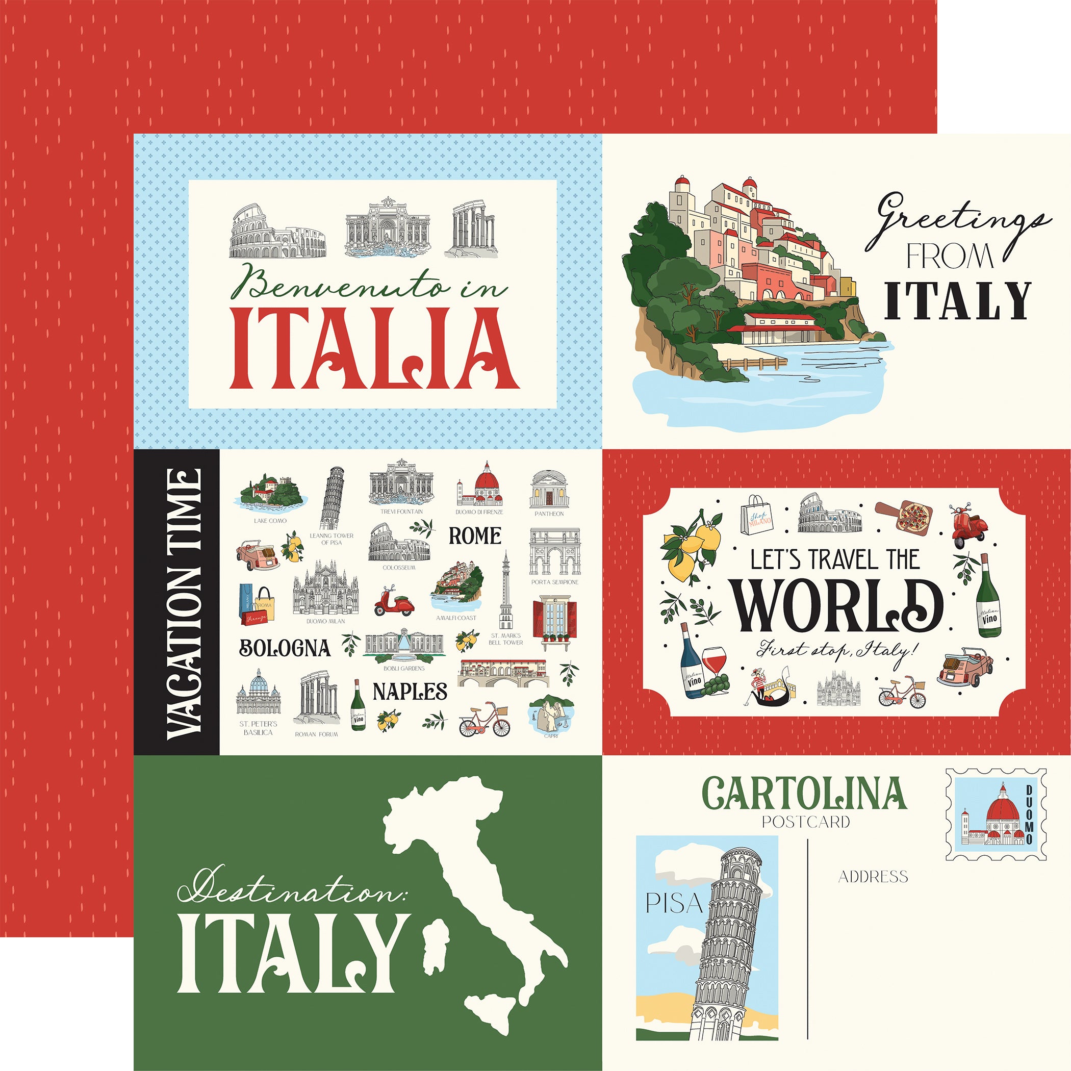 Carta Bella Collection Kit 12"X12"-Italy
