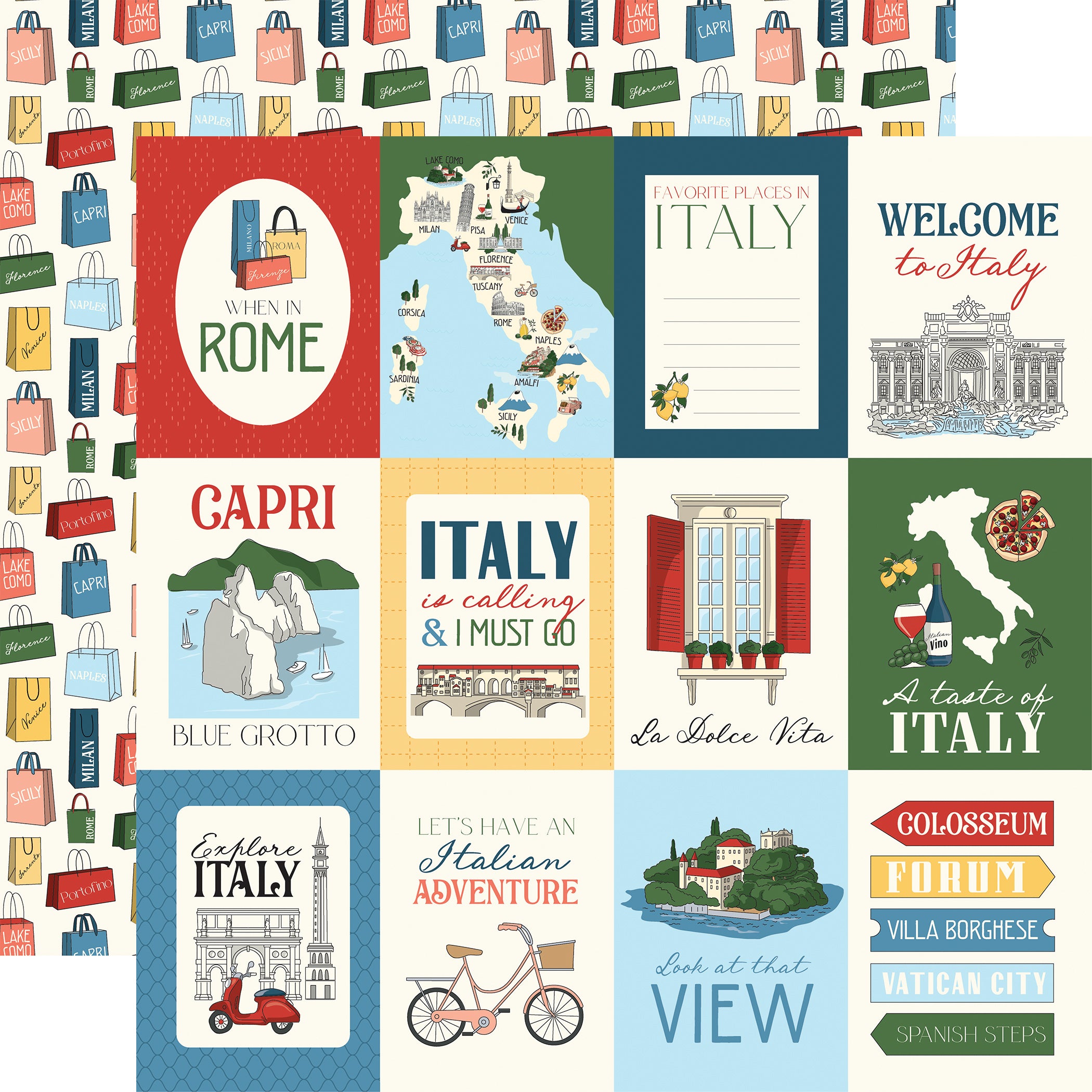 Carta Bella Collection Kit 12"X12"-Italy