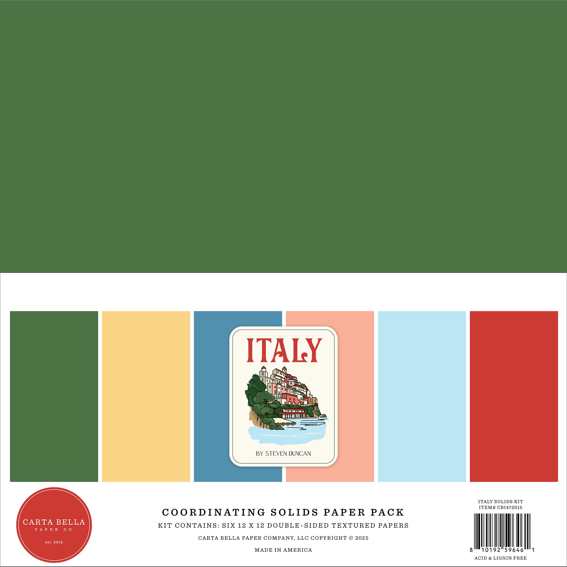 Carta Bella Italy Solids Collection Kit